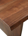 Seven Piece Brown Solid Wood Dining Set with Six Chairs