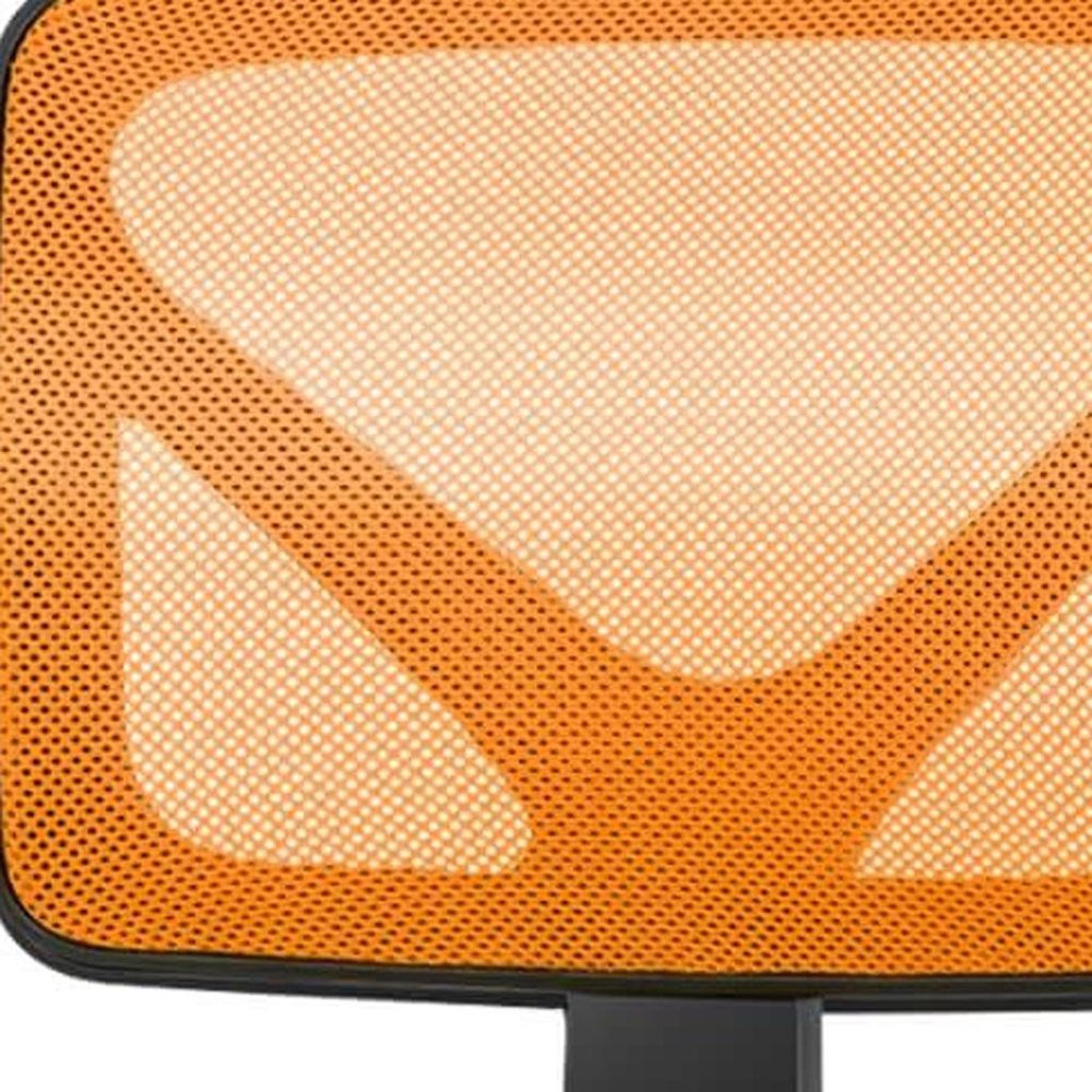 Black And Orange And Black Swivel Rolling Office Chair
