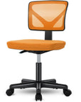 Black And Orange And Black Swivel Rolling Office Chair