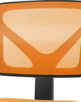 Black And Orange And Black Swivel Rolling Office Chair