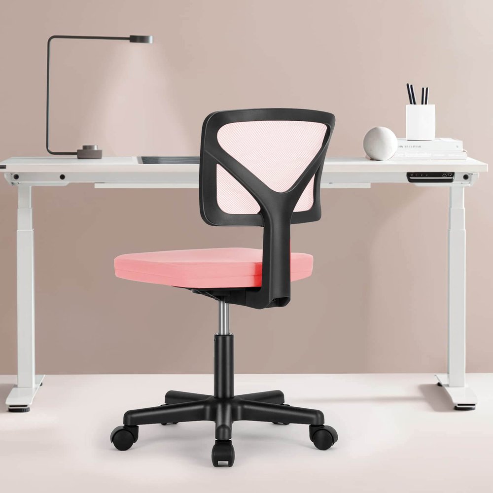 Black And Orange And Black Swivel Rolling Office Chair