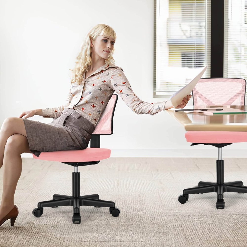 Black And Orange And Black Swivel Rolling Office Chair
