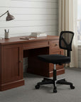 Black And Orange And Black Swivel Rolling Office Chair