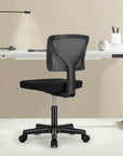 Black And Orange And Black Swivel Rolling Office Chair