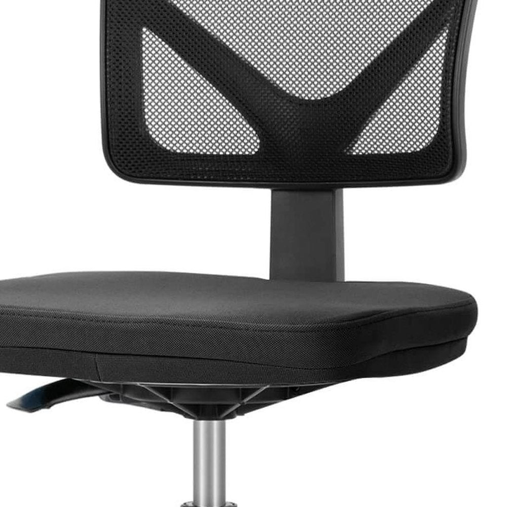 Black And Orange And Black Swivel Rolling Office Chair