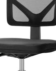 Black And Orange And Black Swivel Rolling Office Chair