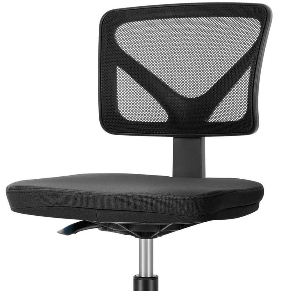 Black And Orange And Black Swivel Rolling Office Chair