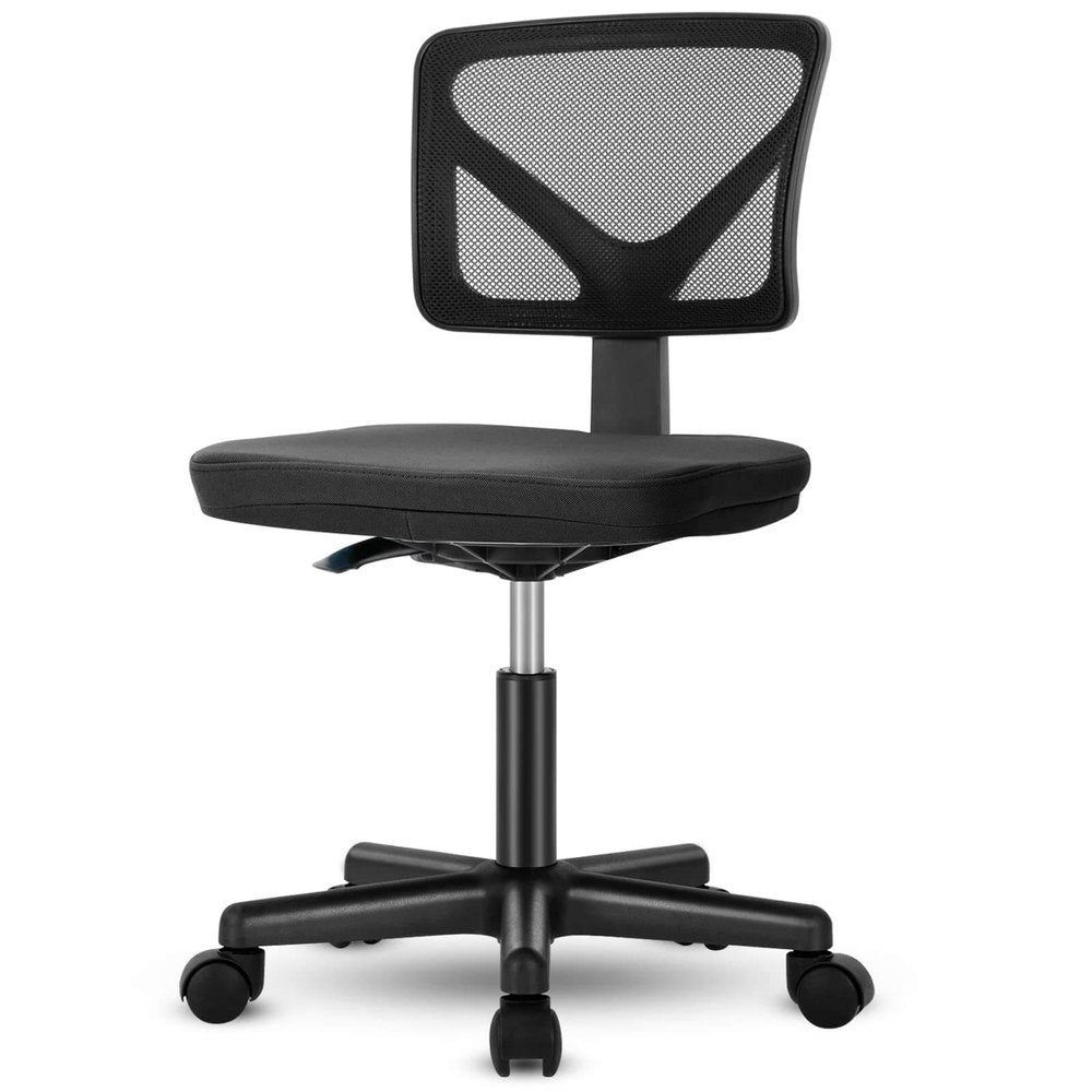 Black And Orange And Black Swivel Rolling Office Chair