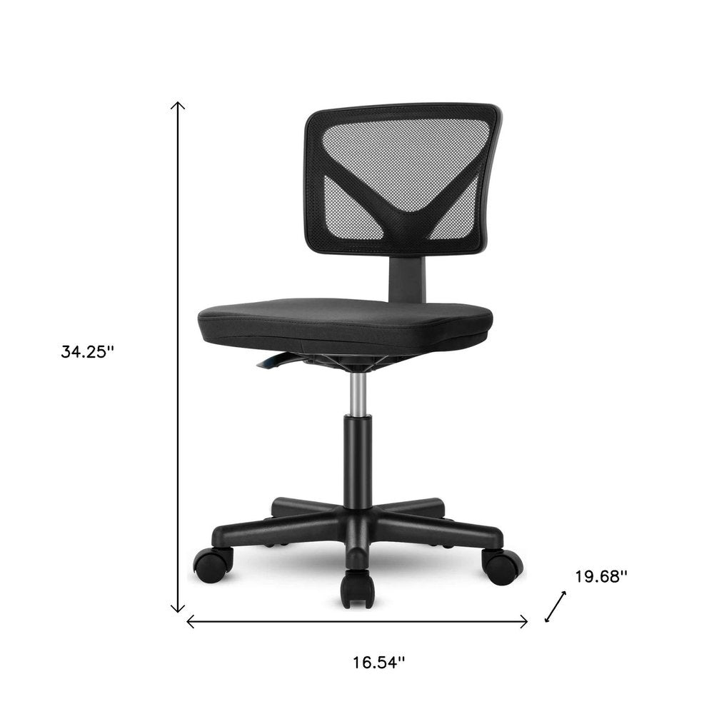 Black And Orange And Black Swivel Rolling Office Chair