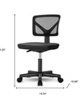 Black And Orange And Black Swivel Rolling Office Chair