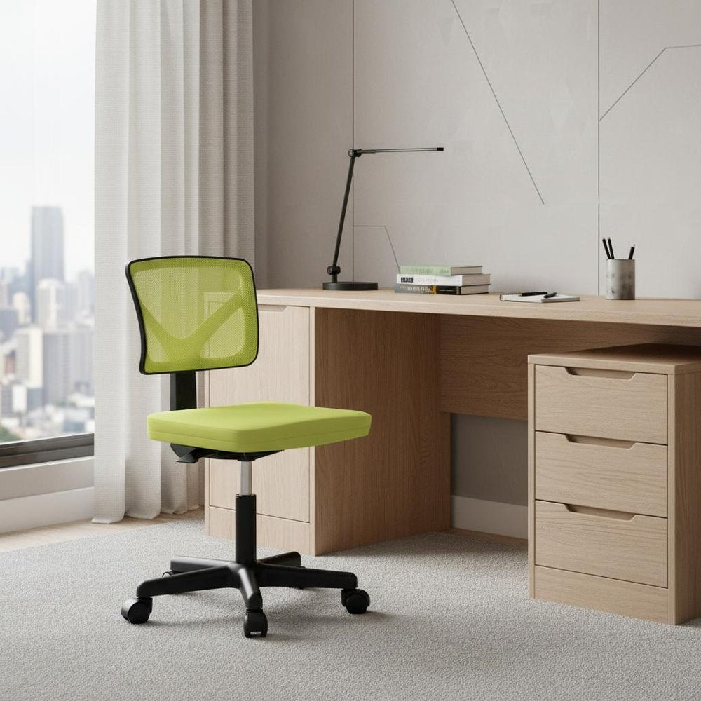 Black And Orange And Black Swivel Rolling Office Chair