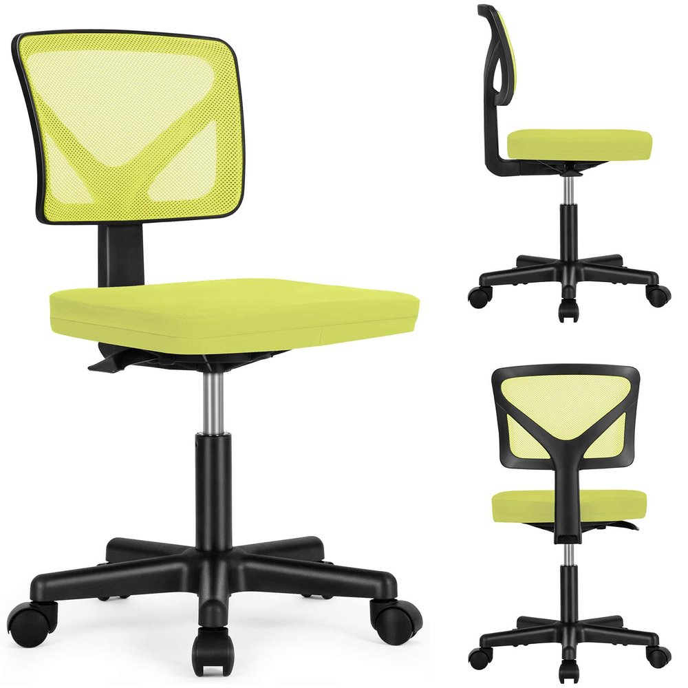 Black And Orange And Black Swivel Rolling Office Chair