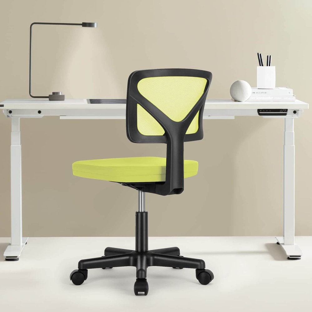 Black And Orange And Black Swivel Rolling Office Chair