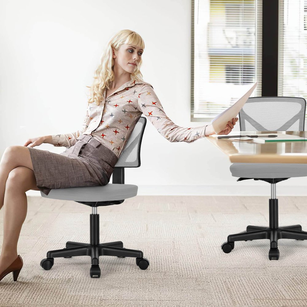 Black And Orange And Black Swivel Rolling Office Chair