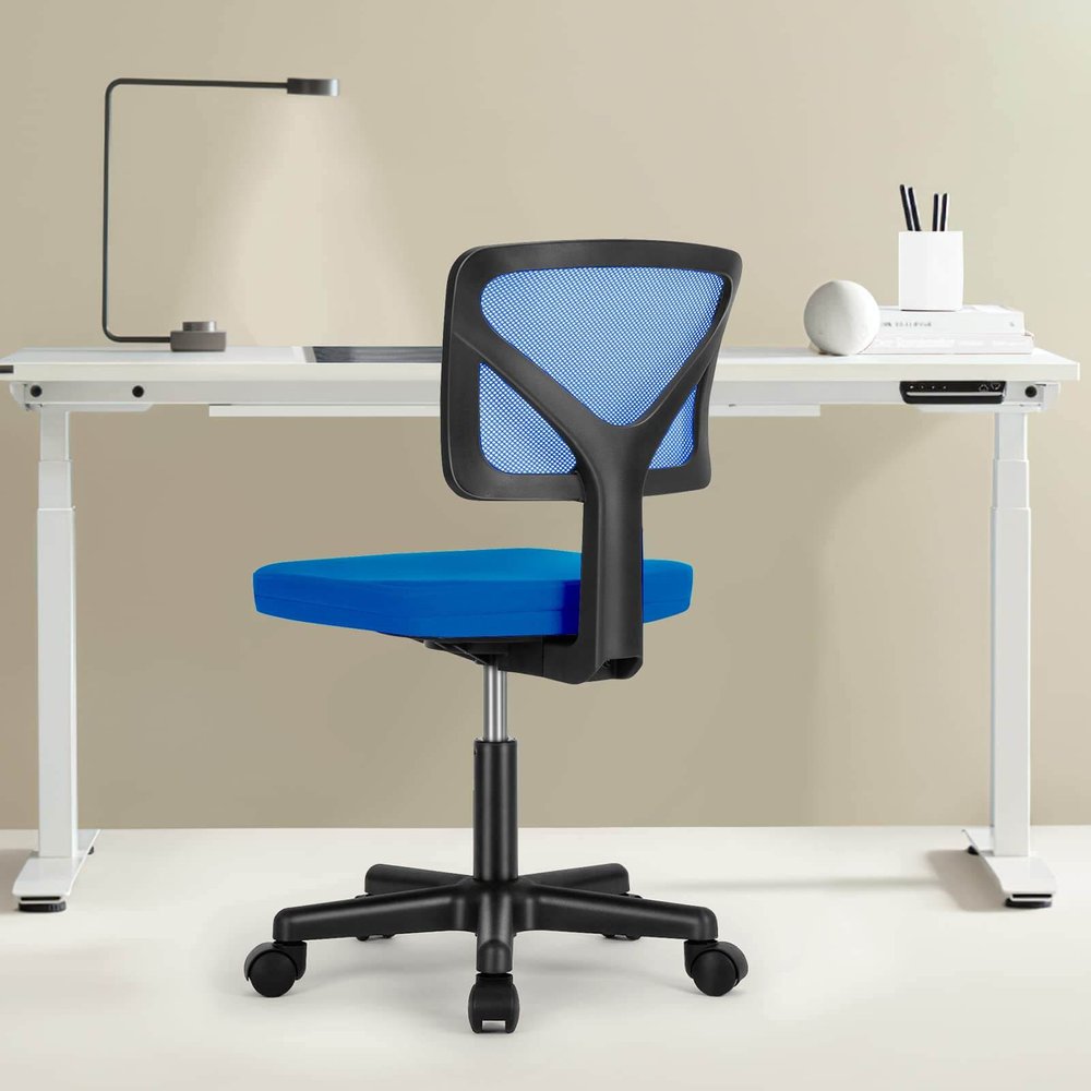 Black And Orange And Black Swivel Rolling Office Chair