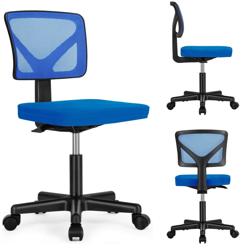 Black And Orange And Black Swivel Rolling Office Chair