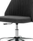 Pink and Silver Adjustable Height Swivel Rolling Office Chair