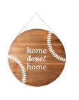 Set of Two Brown And White Home Sweet Home Wood Wall Decor