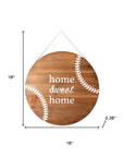 Set of Two Brown And White Home Sweet Home Wood Wall Decor