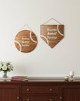 Set of Two Brown And White Home Sweet Home Wood Wall Decor