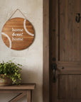 Set of Two Brown And White Home Sweet Home Wood Wall Decor