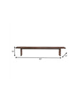 60" Brown Solid Wood Solid Wood Live Edge Dining Bench