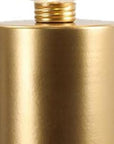 Set of Two 8" Gold Battery Operated Round Bedside Lamps With Globe Shades