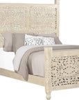 Three Piece White Solid Wood Bedroom Set