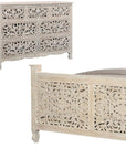 Three Piece White Solid Wood Bedroom Set