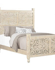 Three Piece White Solid Wood Bedroom Set