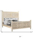 Three Piece White Solid Wood Bedroom Set