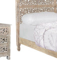 Three Piece Gray Solid Wood Bedroom Set