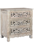 Three Piece Gray Solid Wood Bedroom Set