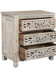 Three Piece Gray Solid Wood Bedroom Set