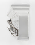 Six Hook 39" White Solid Wood Wall Mount Coat Rack