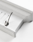 Eight Hook 51" White Solid Wood Wall Mount Coat Rack
