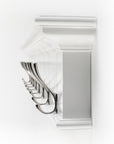 Eight Hook 51" White Solid Wood Wall Mount Coat Rack