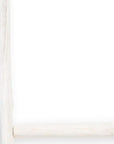 59" White Distressed Solid Wood Four Step Ladder Shelf