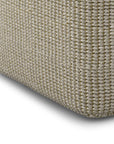 18" Cream Polyester Cube Outdoor Pouf Ottoman
