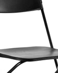 Set of Four White Metal Outdoor Folding Stacking Dining Chairs