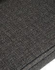 50" Dark Gray and Brown Fabric and Wood Upholstered Bench