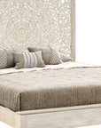 Three Piece White Solid Wood Bedroom Set