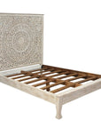 Three Piece White Solid Wood Bedroom Set