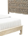Three Piece Gray Solid Wood Bedroom Set