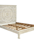 Three Piece Gray Solid Wood Bedroom Set