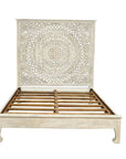 Three Piece Gray Solid Wood Bedroom Set