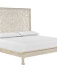 Three Piece White Solid Wood Bedroom Set