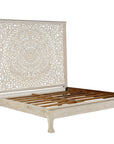 Three Piece White Solid Wood Bedroom Set