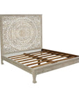 Three Piece Gray Solid Wood Bedroom Set
