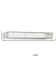 Set Of Three Silver Glass Wall Mounted Floating Shelf